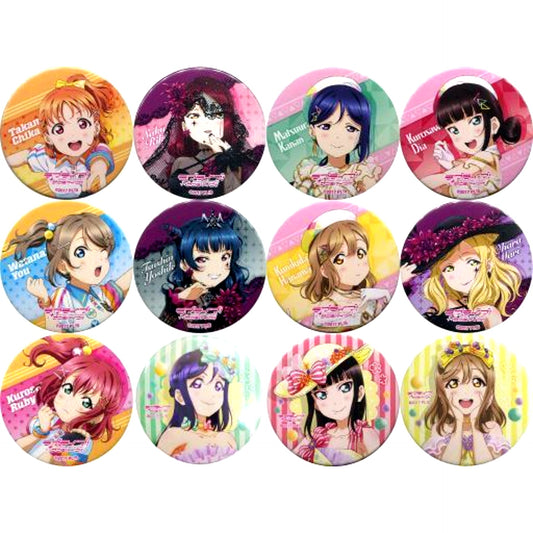 Set of 12 Love Live! Sunshine!! Unit Live Adventure 2020 Gacha Button [USED]