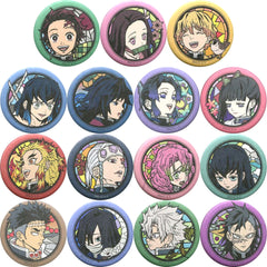 Demon Slayer: Kimetsu no Yaiba Nezuko Kamado & Others Japanese Paper Can Badge Vol.3 Jump Shop Limited All 15 Types Set Buttons [USED]