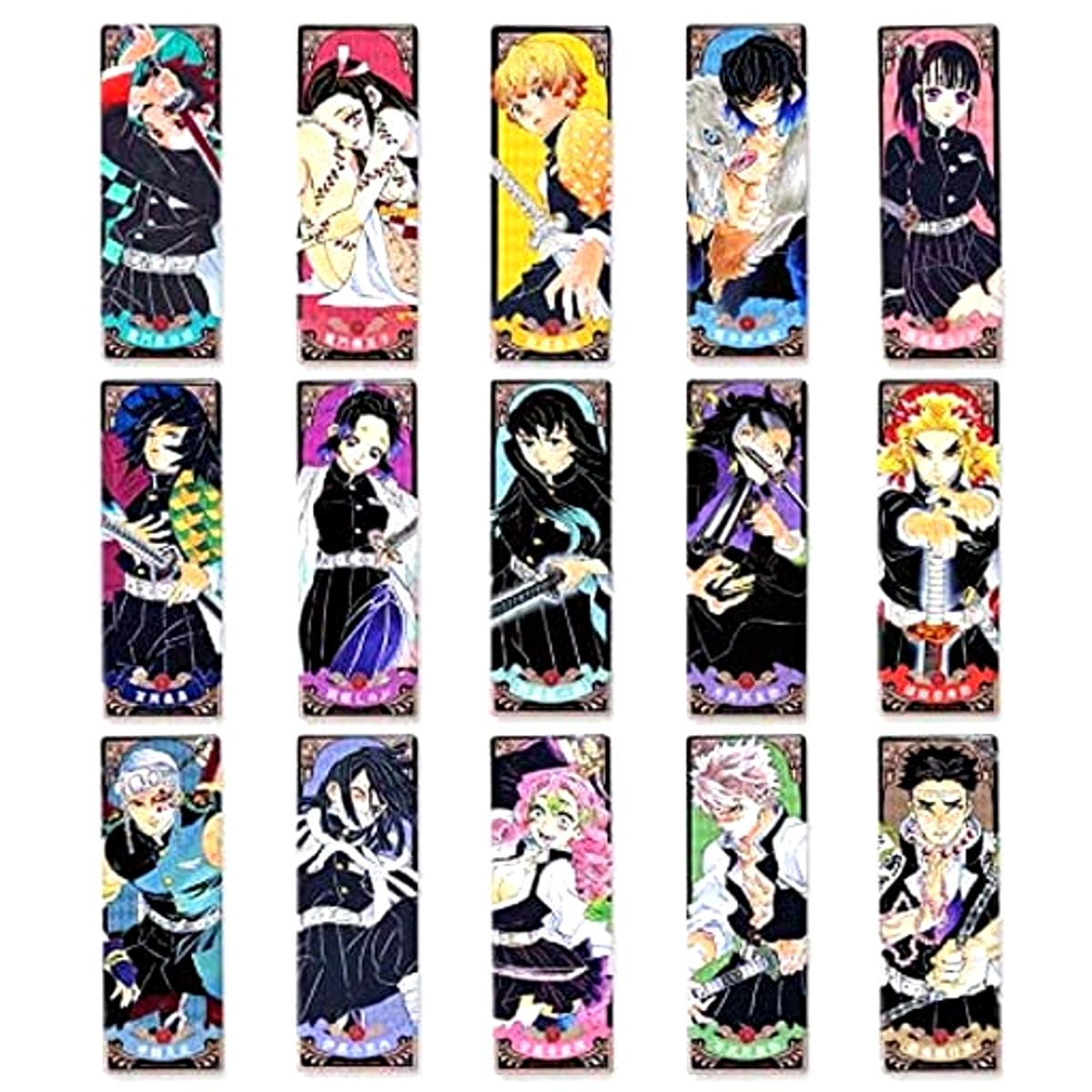 Set of 15 Demon Slayer: Kimetsu no Yaiba Picture Card Badge Collection Part 1 [USED]