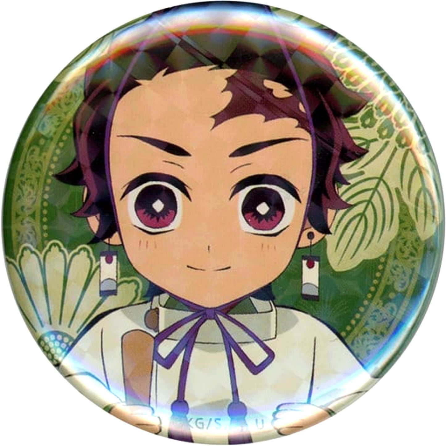 Tanjiro Kamado Glitter Demon Slayer: Kimetsu no Yaiba Hinamatsuri Event Drawn 57mm Random Button A [USED]