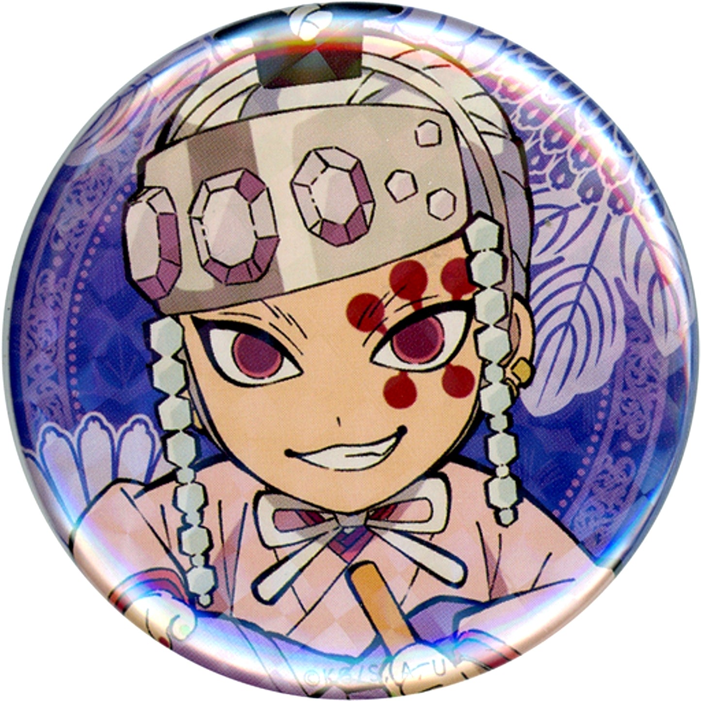 Tengen Uzui Glitter Demon Slayer: Kimetsu no Yaiba Hinamatsuri Event Drawn 57mm Random Button A [USED]