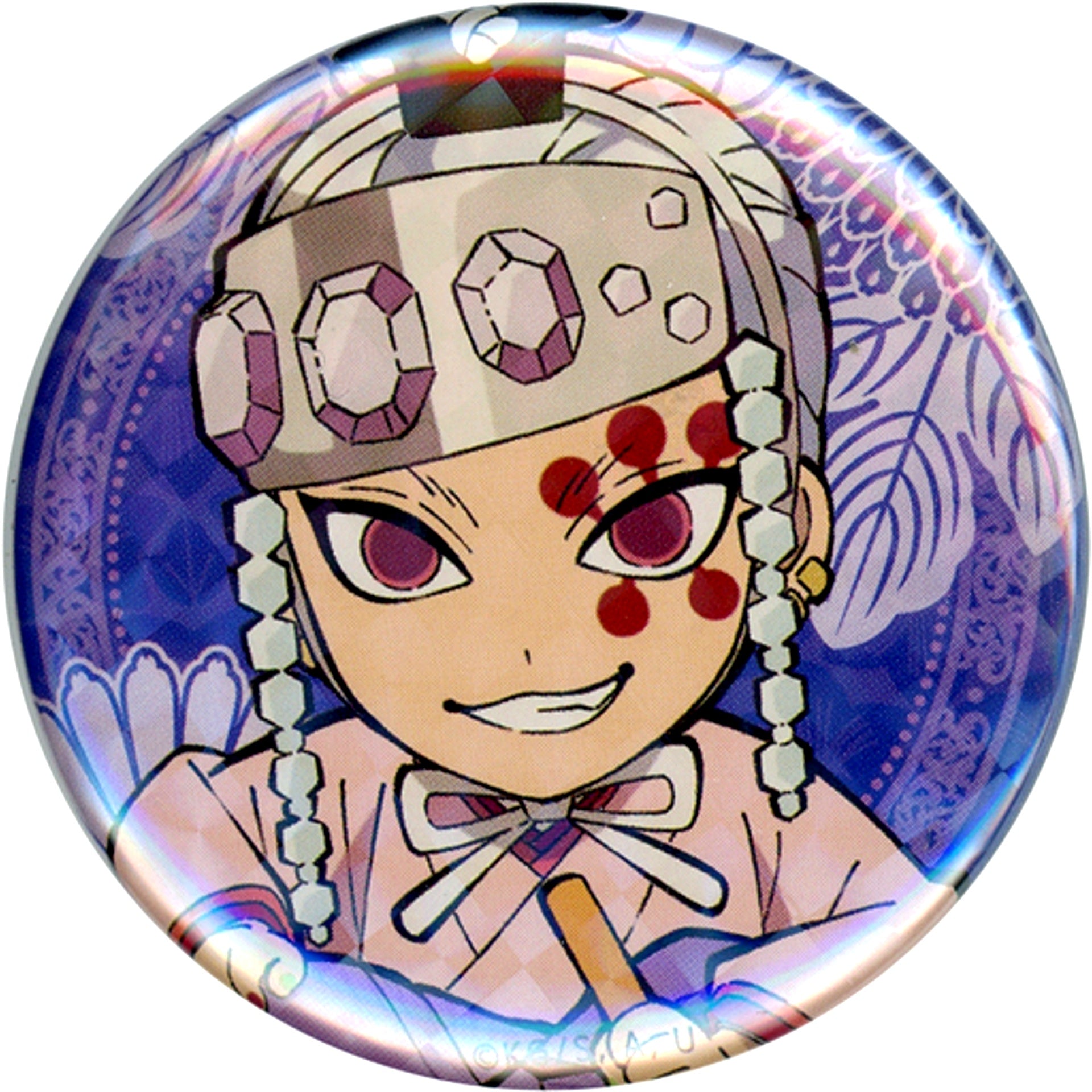 Tengen Uzui Glitter Demon Slayer: Kimetsu no Yaiba Hinamatsuri Event Drawn 57mm Random Button A [USED]