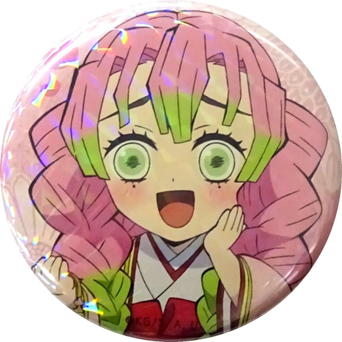 Mitsuri Kanroji Glitter Demon Slayer: Kimetsu no Yaiba Hinamatsuri Event Illustration 57mm Random Button A [USED]