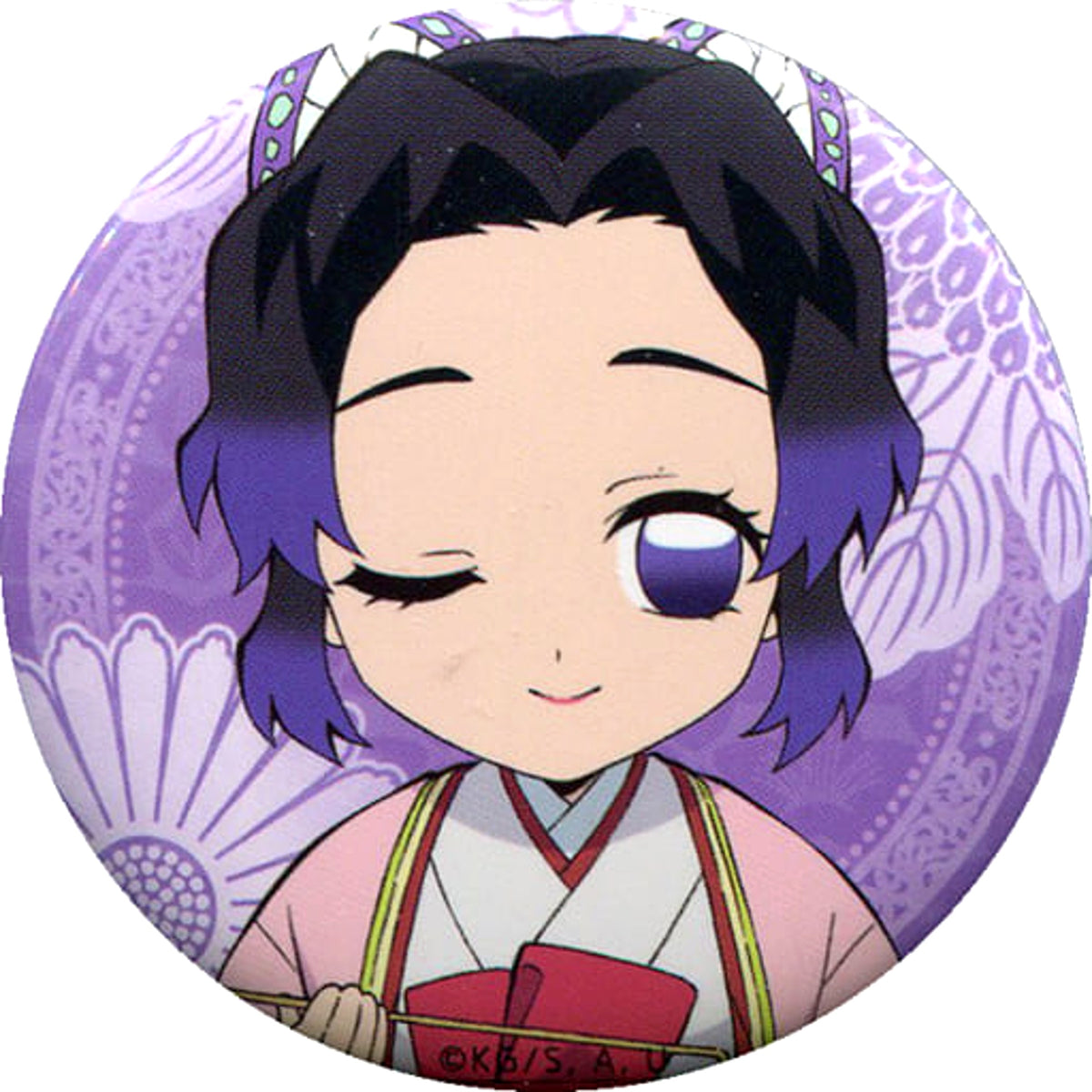 Demon Slayer: Kimetsu no Yaiba Shinobu Kocho Normal Original 57mm Random Can Badge B Hinamatsuri Event Limited Buttons [USED]