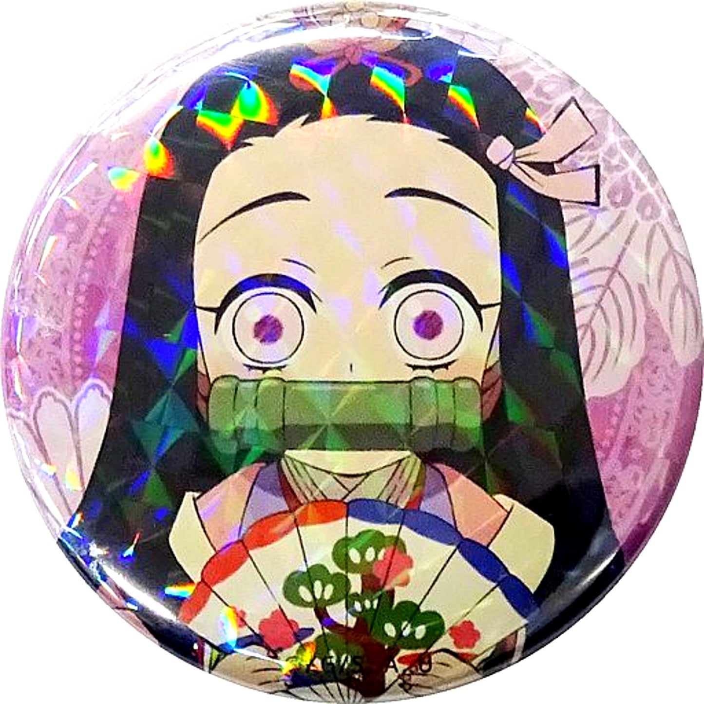 Nezuko Kamado Glitter Demon Slayer: Kimetsu no Yaiba Hinamatsuri Event Drawn 57mm Random Button B [USED]