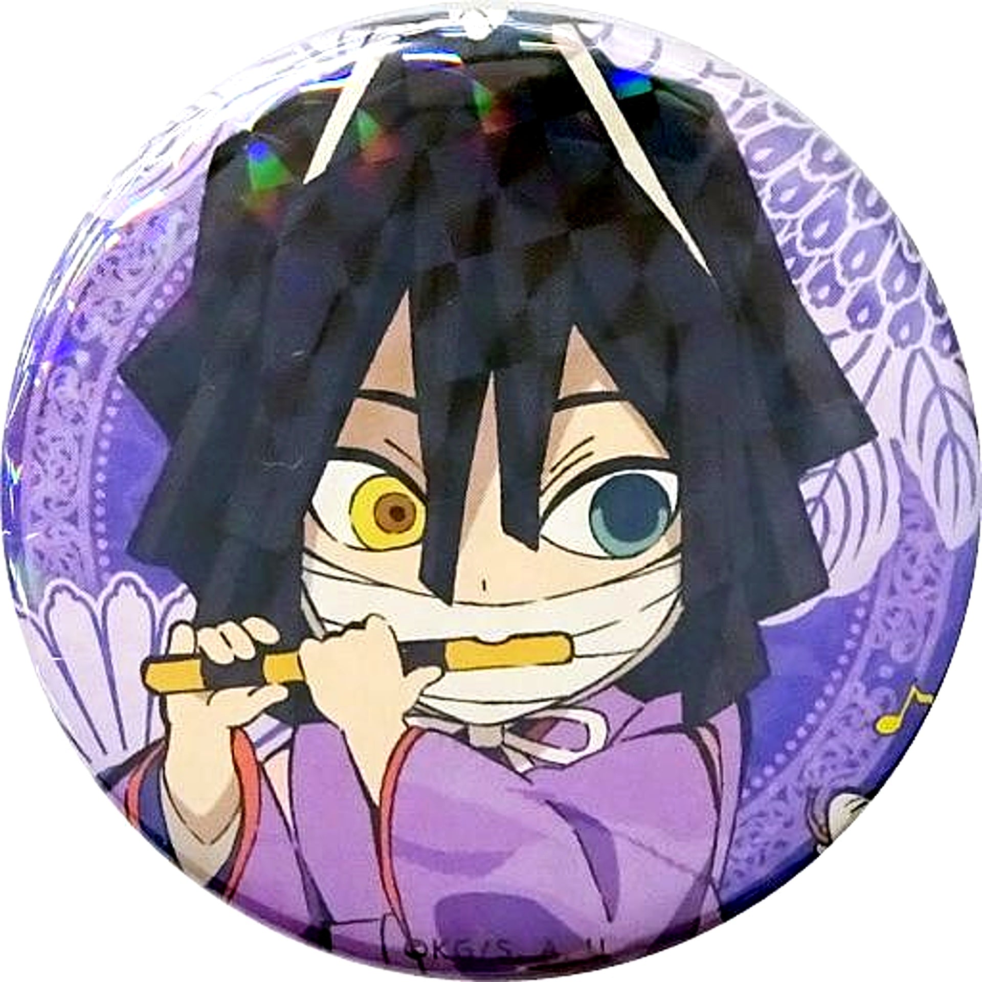 Obanai Iguro Glitter Demon Slayer: Kimetsu no Yaiba Hinamatsuri Event Drawn 57mm Random Button B [USED]