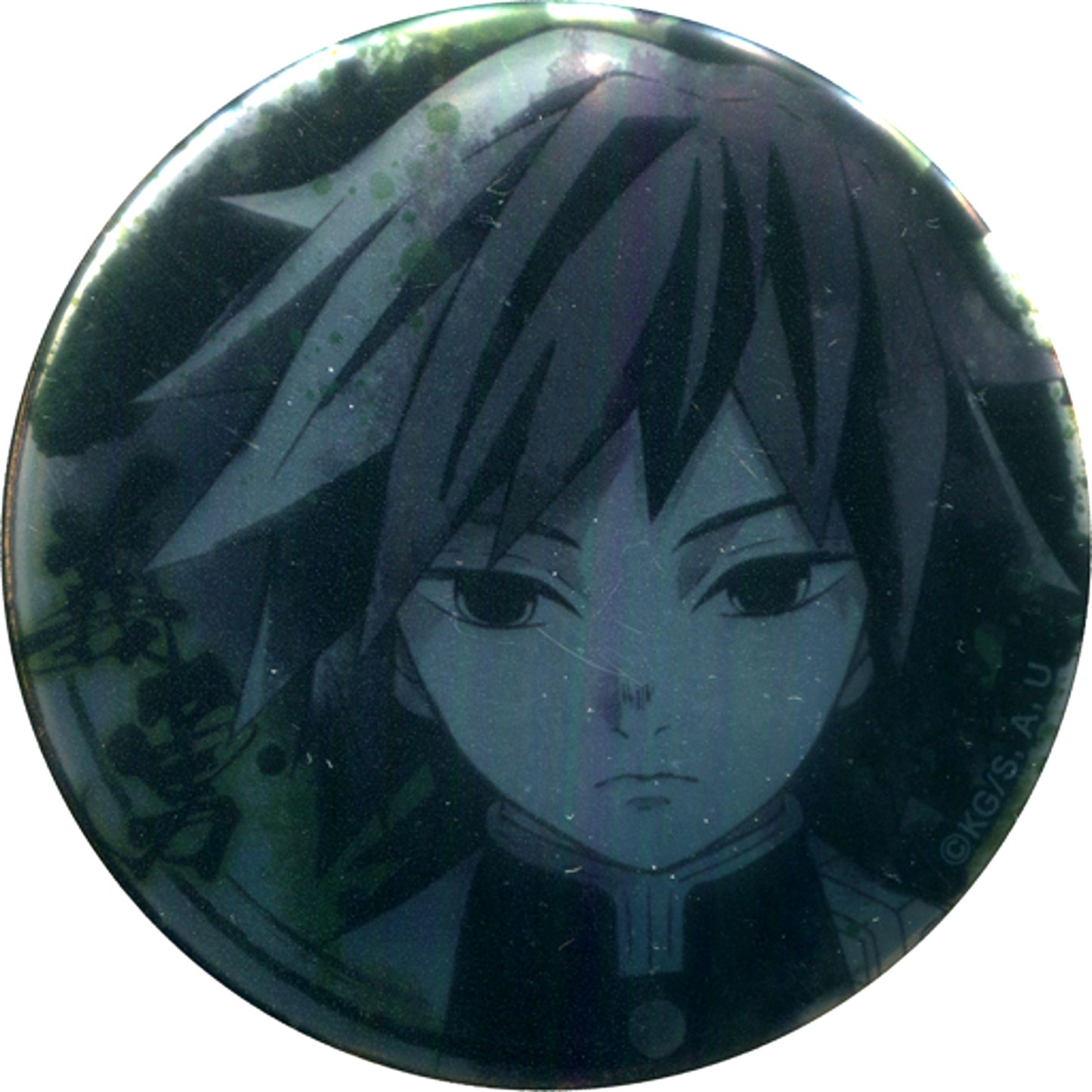 Giyu Tomioka Demon Slayer Character Button Collection Ink Painting Style [USED]