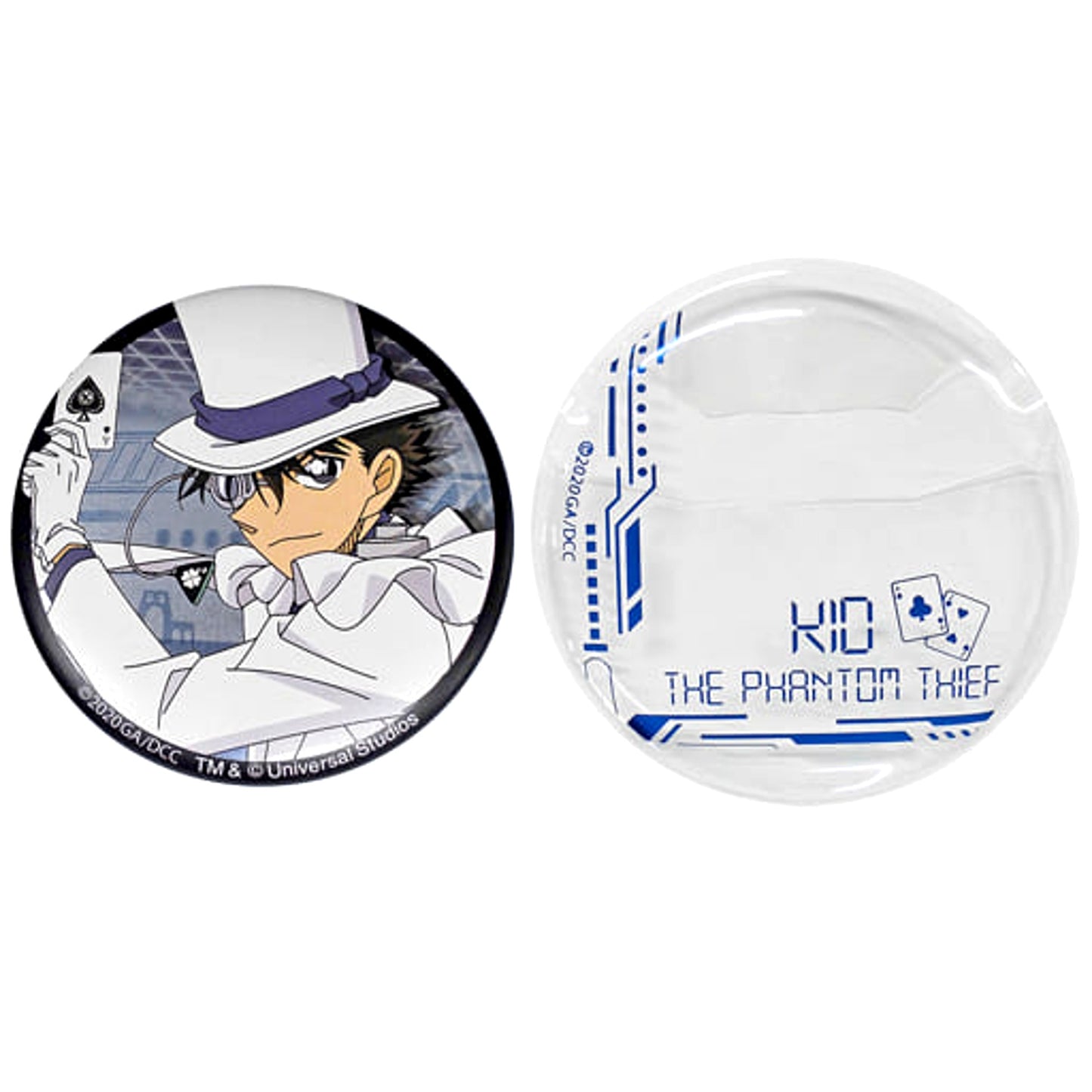 Detective Conan Kid the Phantom Thief Collectible Can Badge Universal Studios Japan 2020 Limited Buttons [USED]