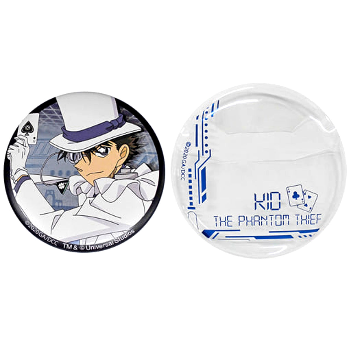 Detective Conan Kid the Phantom Thief Collectible Can Badge Universal Studios Japan 2020 Limited Buttons [USED]