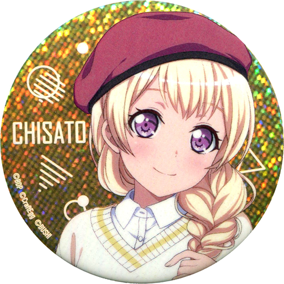 Chisato Shirasagi Hologram BanG Dream Girls Band Party x WEGO Button WEGO Ver. Vol.2 Vol.3 [USED]