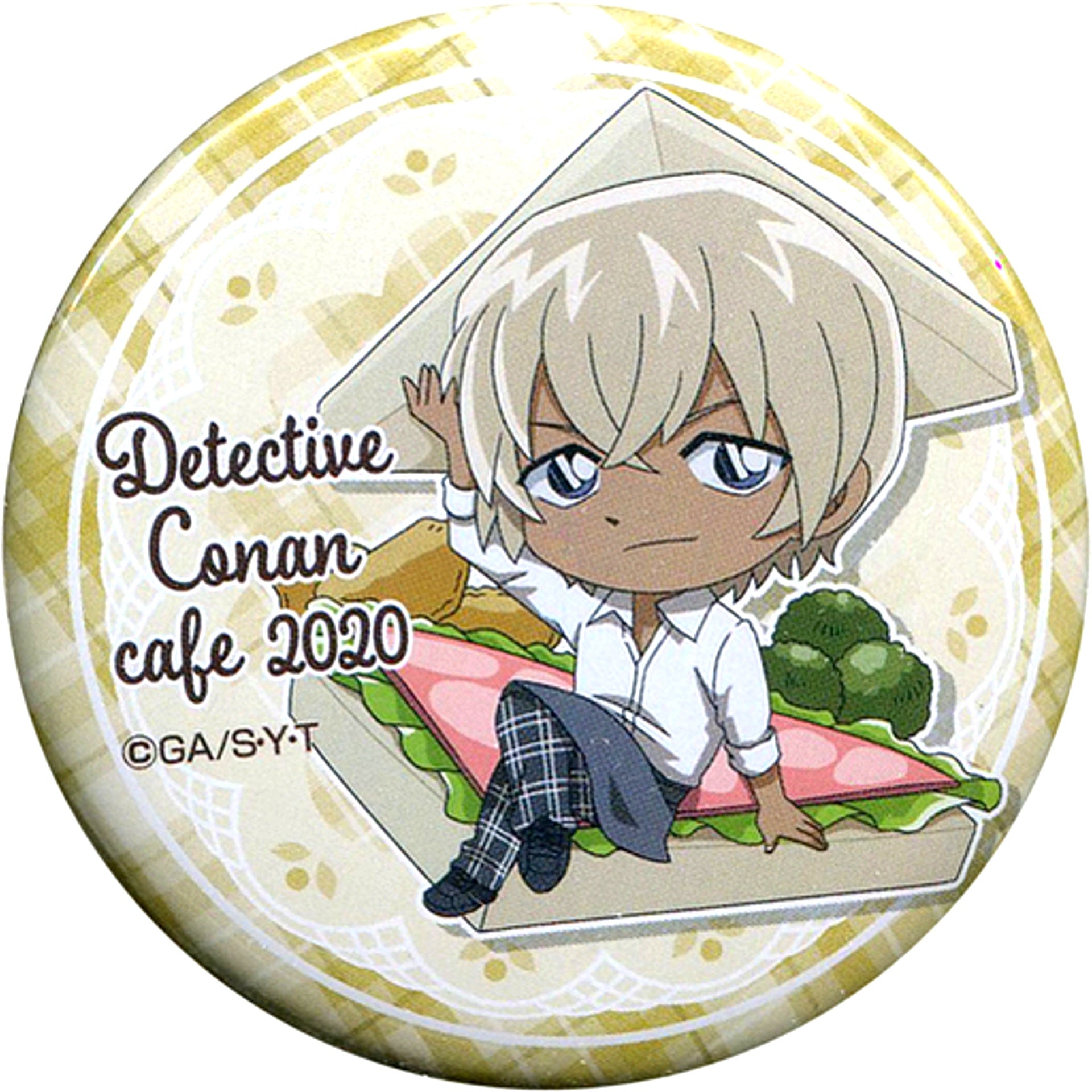Toru Amuro Detective Conan Cafe 2020 Button Food [USED]