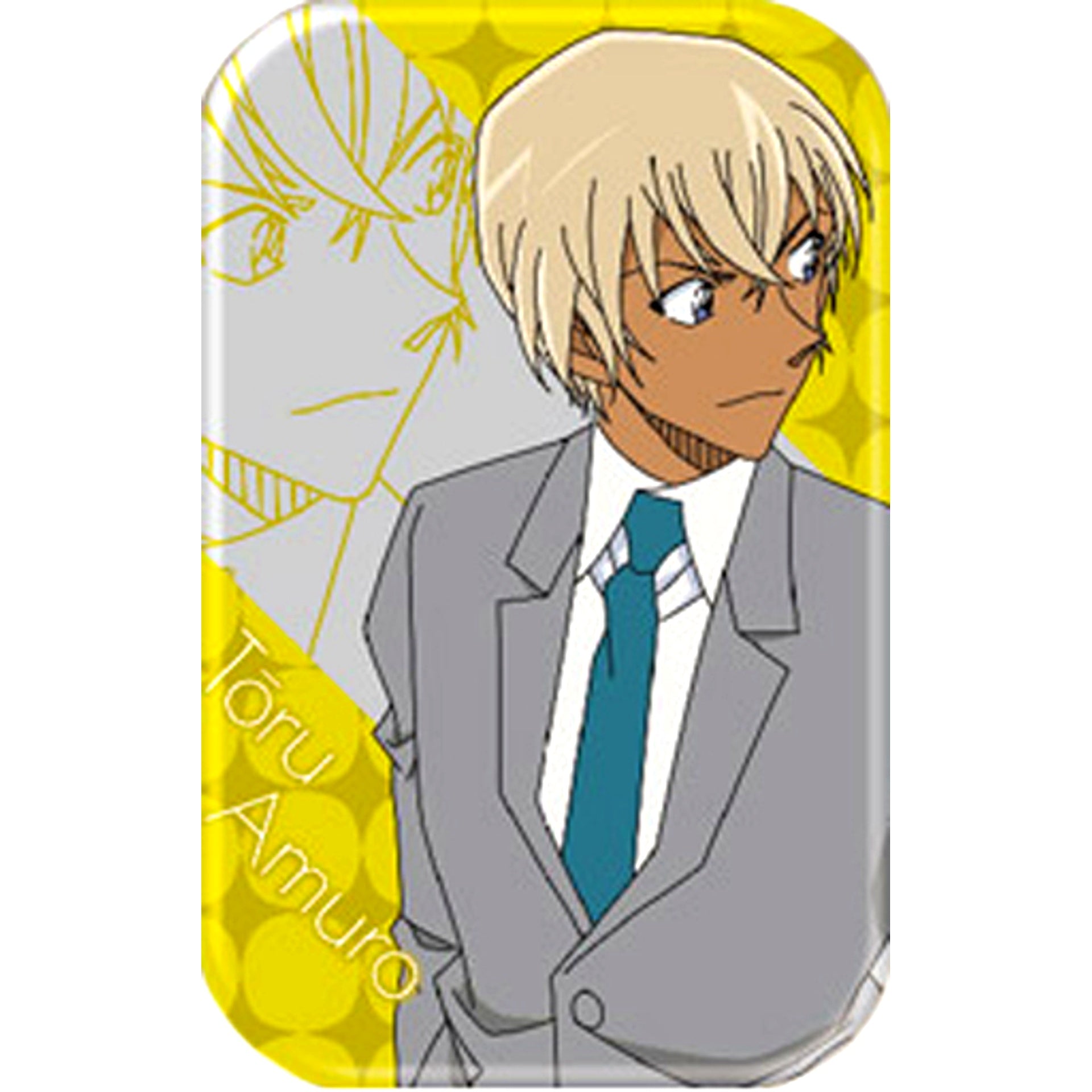 Toru Amuro Detective Conan Metal Marukaku Button [USED]