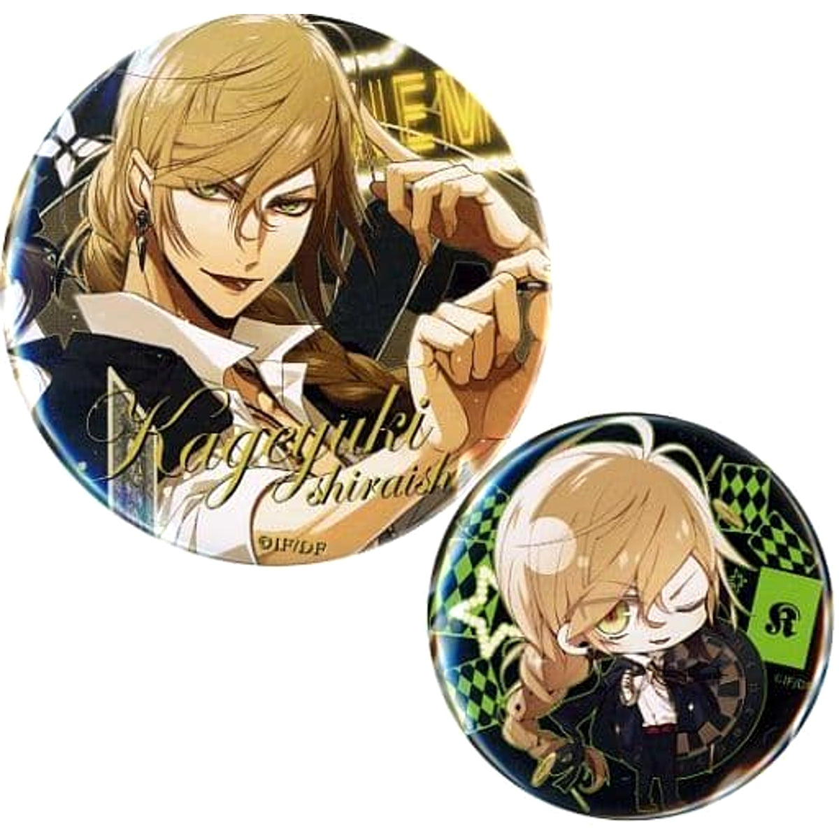 Collar x Malice Kageyuki Shiraishi Special Kuji Newly Drawn Can Badge Set Prize G-5 Buttons [USED]