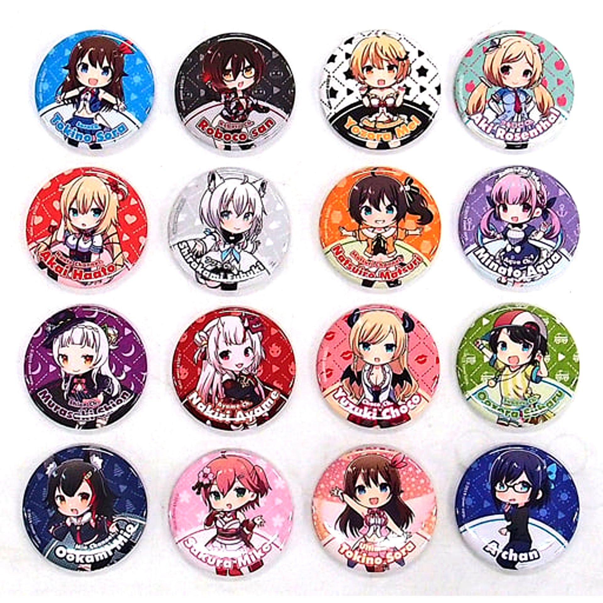 Set of 16 Group Hololive Blind Button Haru no Sora Matsuri in AKIHABARA Gamers Honten [USED]