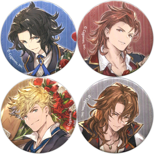 Granblue Fantasy Percival & Others The Dragon Knights Ver. Can Badge Set Set of 4 Buttons [USED]