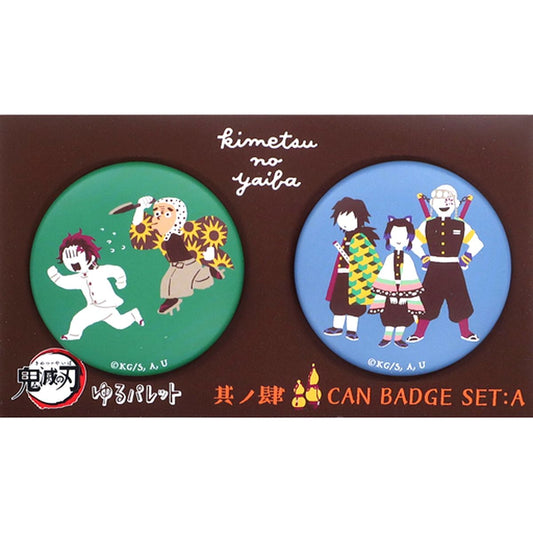Tanjiro Kamado, Hotaru Haganezuka, Giyu Tomioka, Shinobu Kocho, Tengen Uzui Demon Slayer: Kimetsu no Yaiba Yuru Palette Button Set Type A Part 4 [USED]
