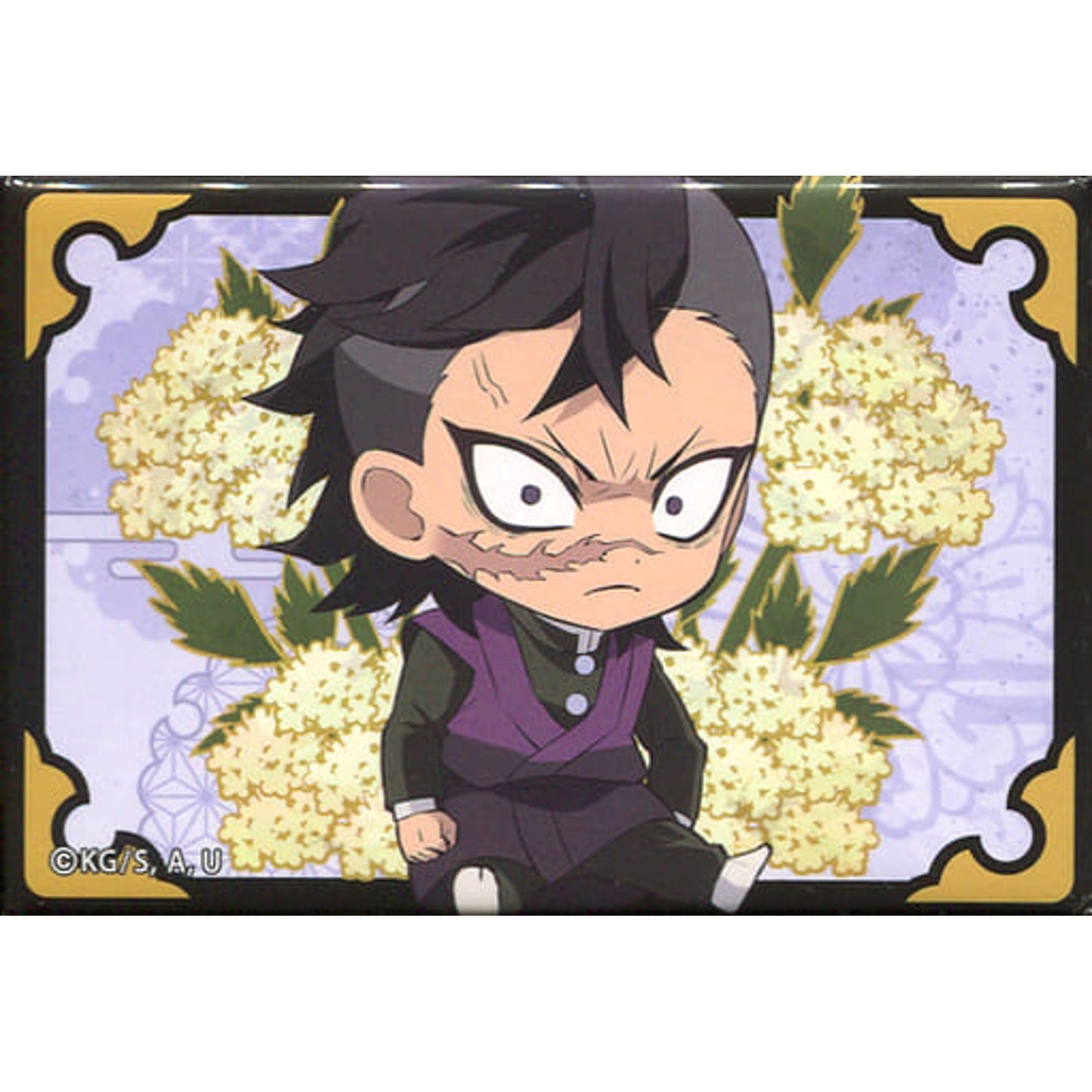 Genya Shinazugawa Demon Slayer: Kimetsu no Yaiba Petanko Trading Square Button Miyaka LAWSON Limited [USED]