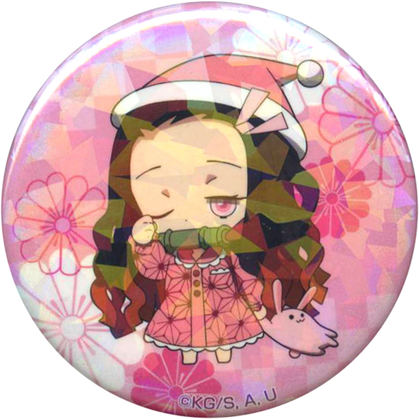 Nezuko Kamado Hologram Demon Slayer Eforme Paja Chara Button Vol.1 [USED]