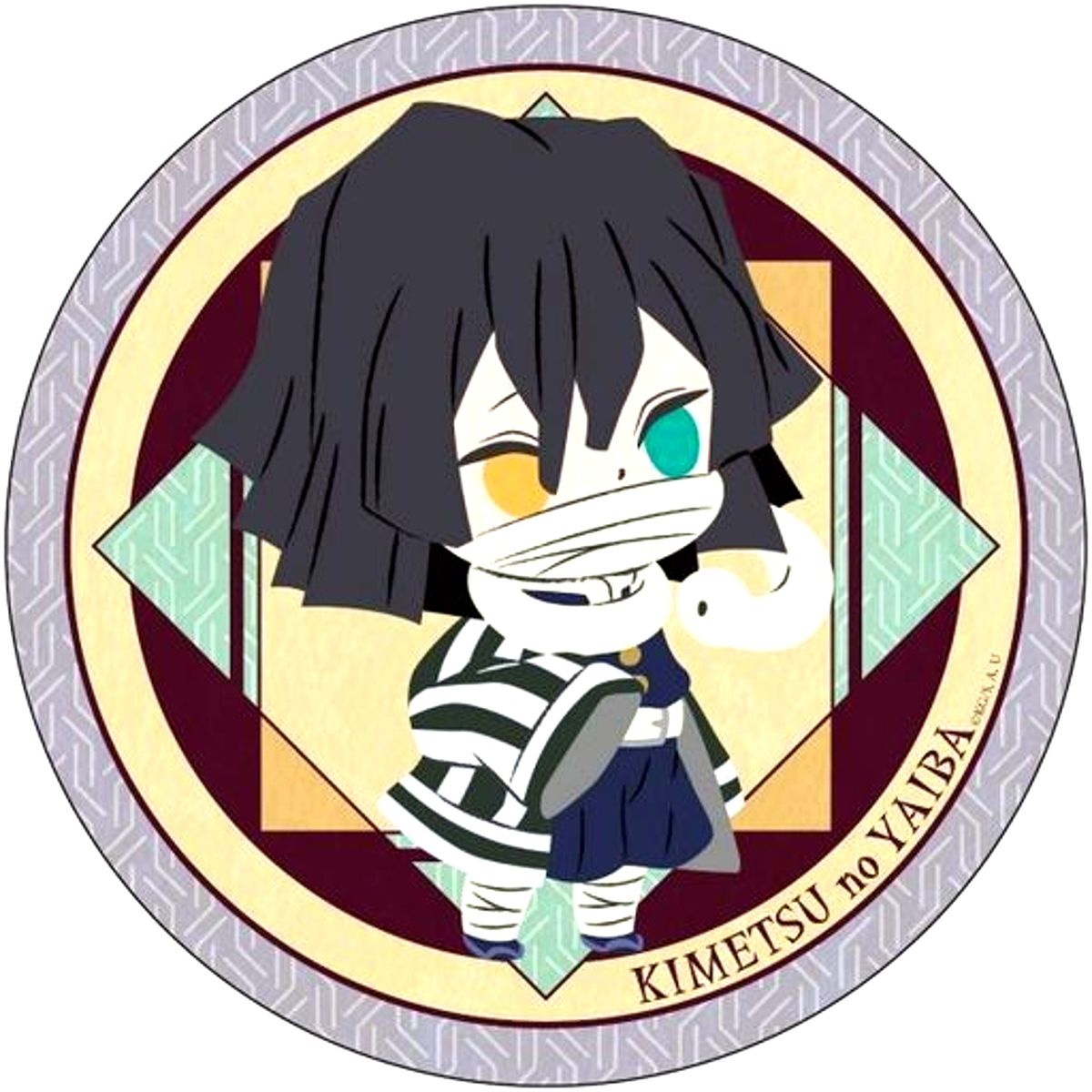 Obanai Iguro Deformed Ver. Demon Slayer: Kimetsu no Yaiba De Button Big Badge [USED]