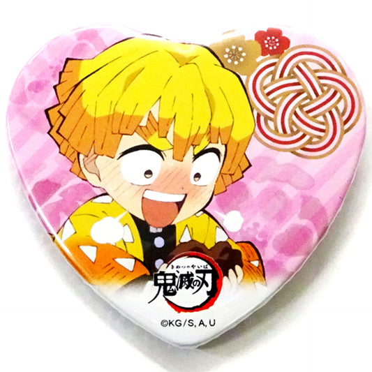 Zenitsu Agatsuma Demon Slayer: Kimetsu no Yaiba Drawn Heart Shape Button ufotable Cafe Valentine Event [USED]