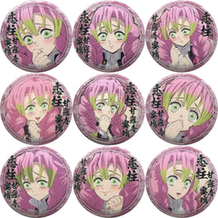 Demon Slayer: Kimetsu no Yaiba Mitsuri Kanroji 44mm Lottery Can Badge Mitsuri Kanroji Ver. Character Emaki Cafe in Ufotable Cafe 4th Period Limited All 9 Types Set Buttons [USED]