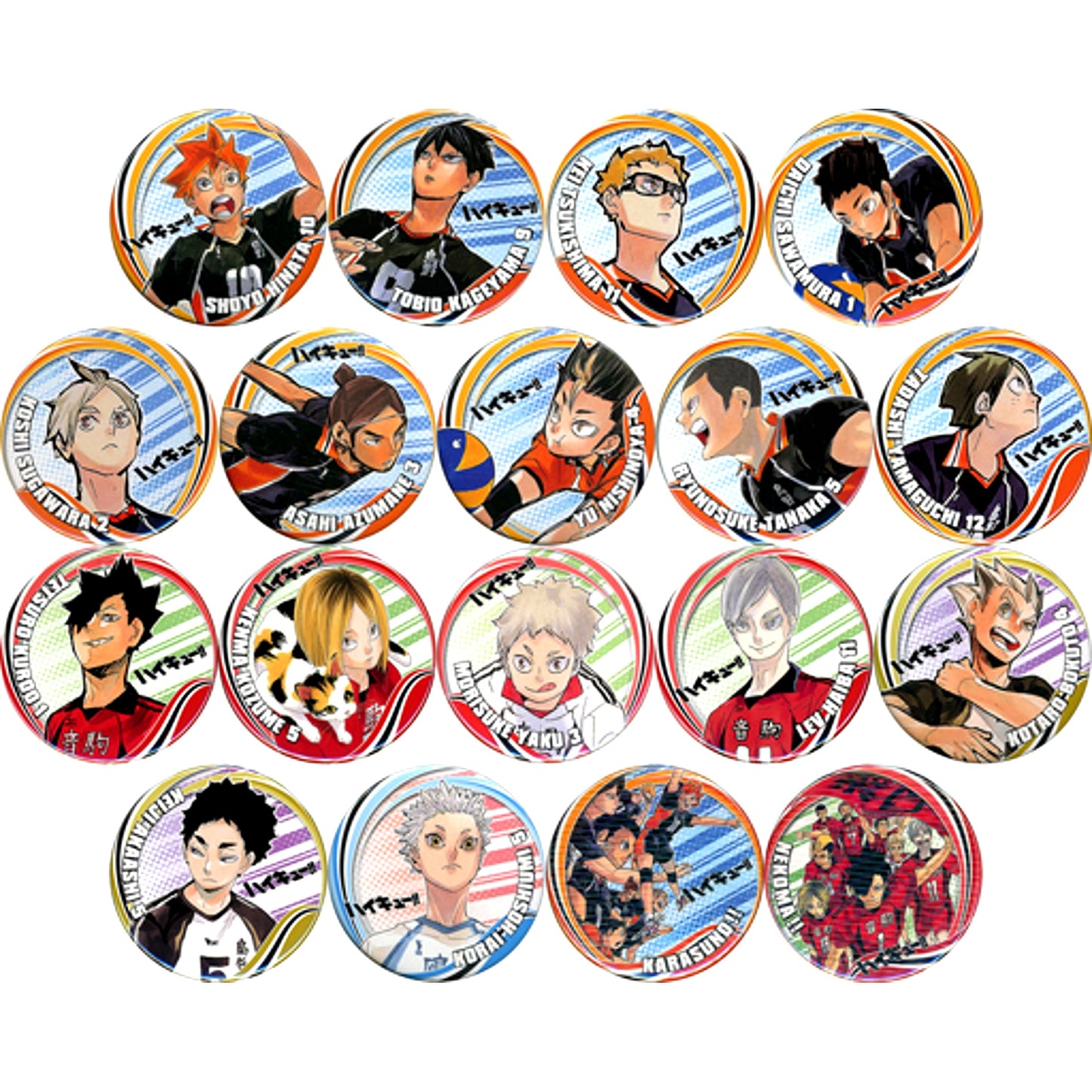 Set of 18 Haikyu!! Collection Button Vol. 6 [USED]