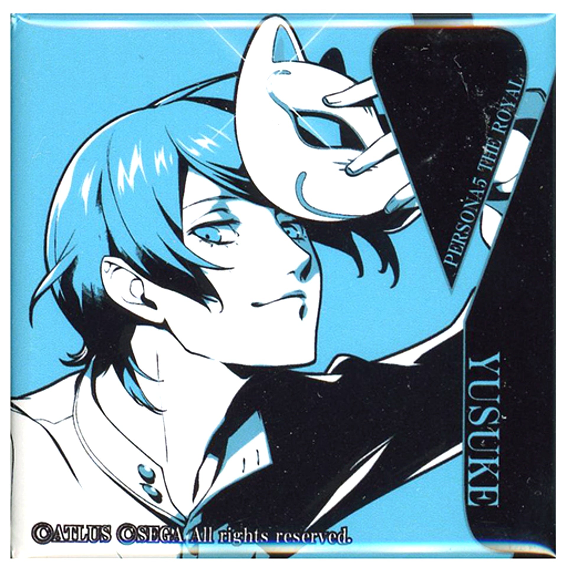 Yusuke Kitagawa Persona 5 The Royal Limited Shop in Marui Trading Square Button [USED]