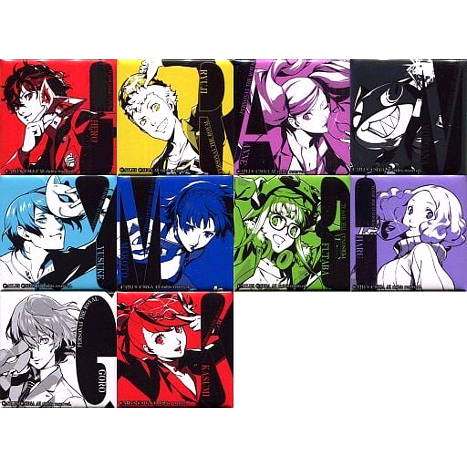 Set of 10 Persona 5 The Royal Trading Square Button Limited Shop in Marui [USED]
