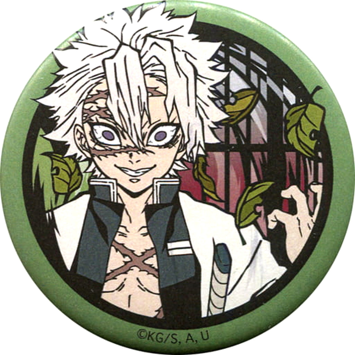 Demon Slayer: Kimetsu no Yaiba Sanemi Shinazugawa Cutout Series Japanese Paper Can Badge Vol.2 Jump Shop Limited Buttons [USED]