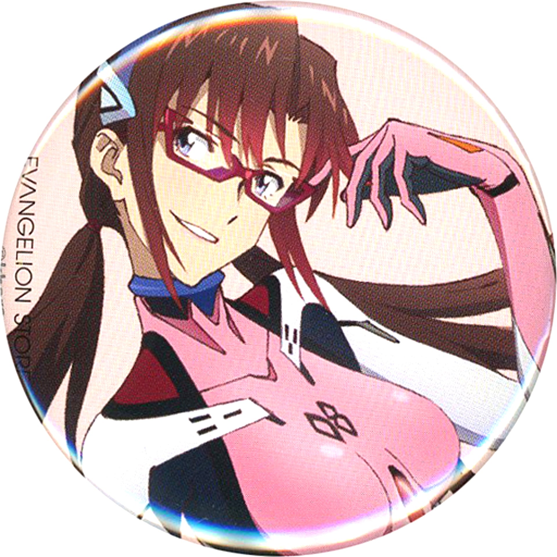 Mari Makinami Illustrious Upper Body Neon Genesis Evangelion 8th Anniversary Button Collection EVANGELION STORE TOKYO-01 Goods [USED]