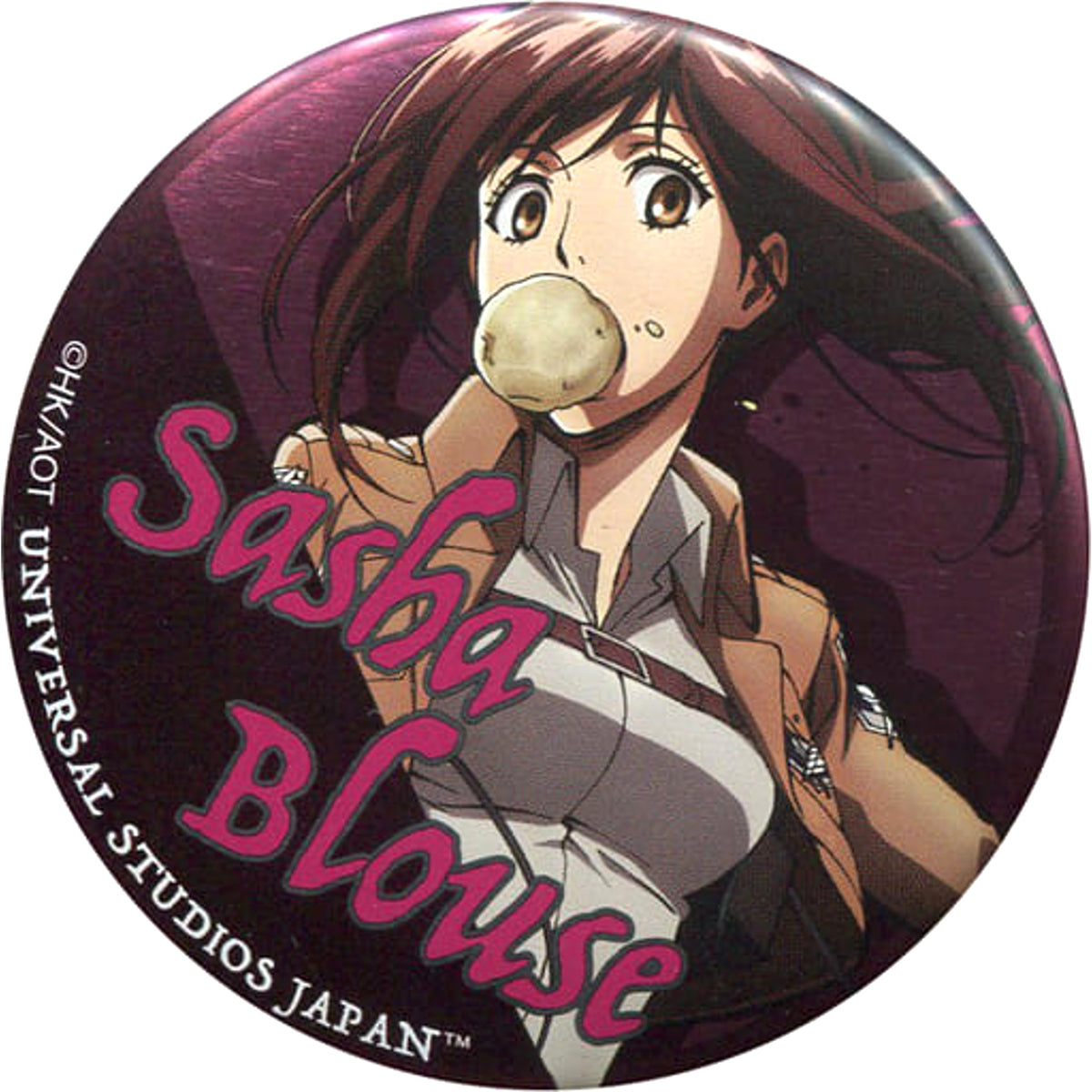 Attack on Titan: The Real Sasha Blouse Collectible Can Badge Universal Studios Japan Limited Buttons [USED]