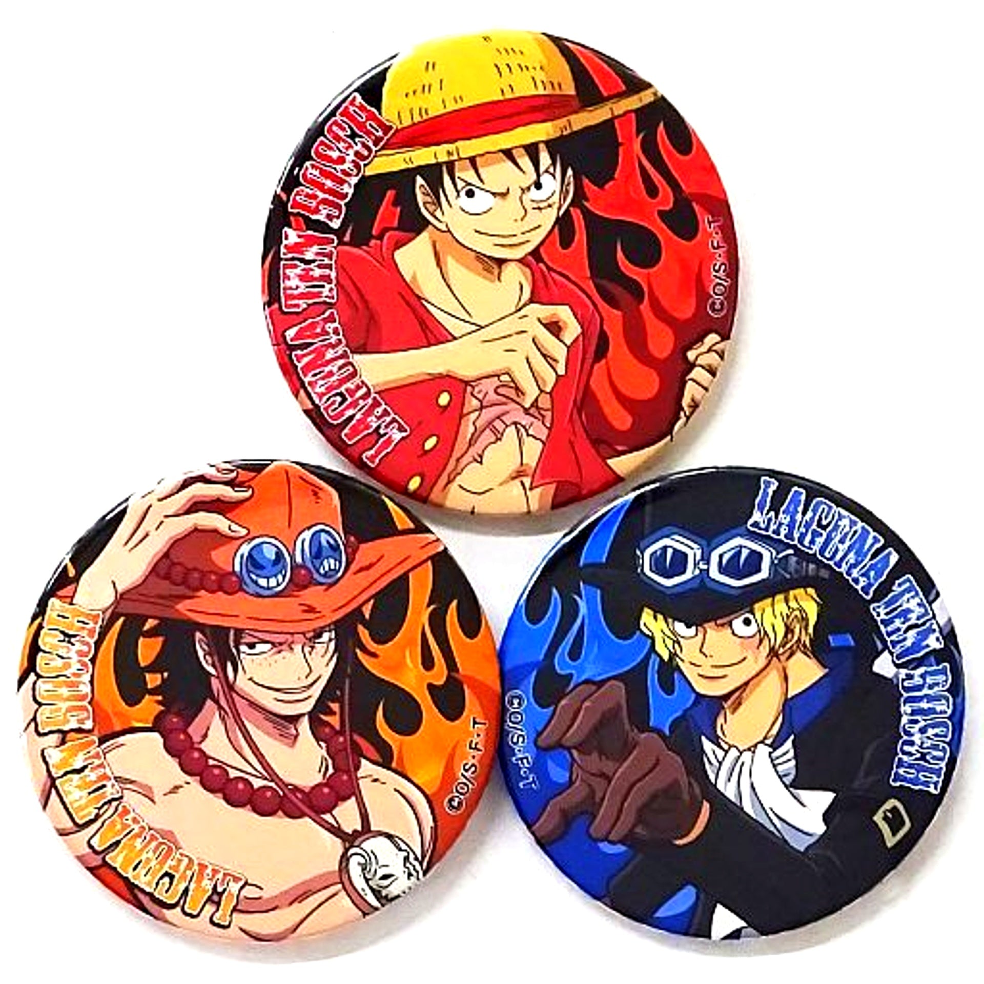 Luffy & Ace & Sabo Button Set One Piece ASL Passionate Sibling Bonds in Lagunasia [USED]