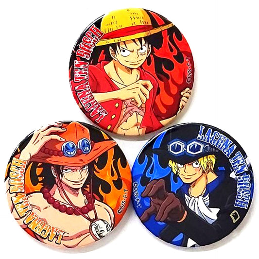 Luffy & Ace & Sabo Button Set One Piece ASL Passionate Sibling Bonds in Lagunasia [USED]