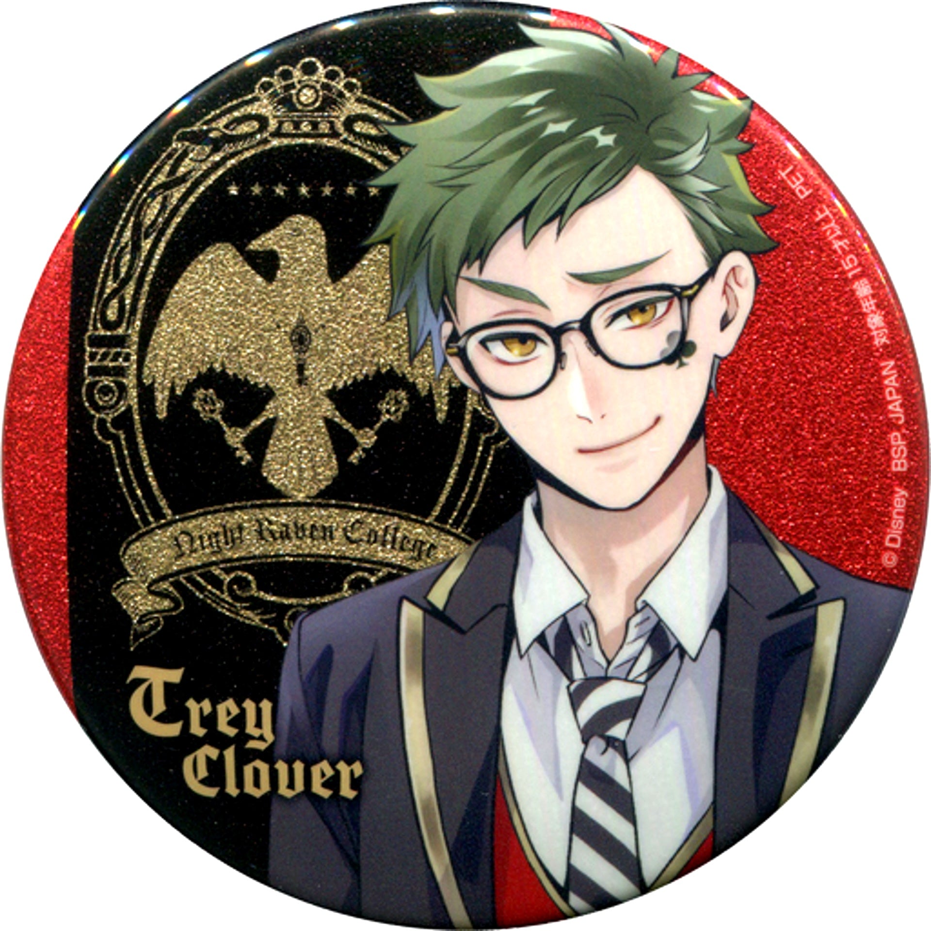 Trey Clover Glitter Button School Life Vol. 1 Disney Twisted Wonderland Namco Limited [USED]