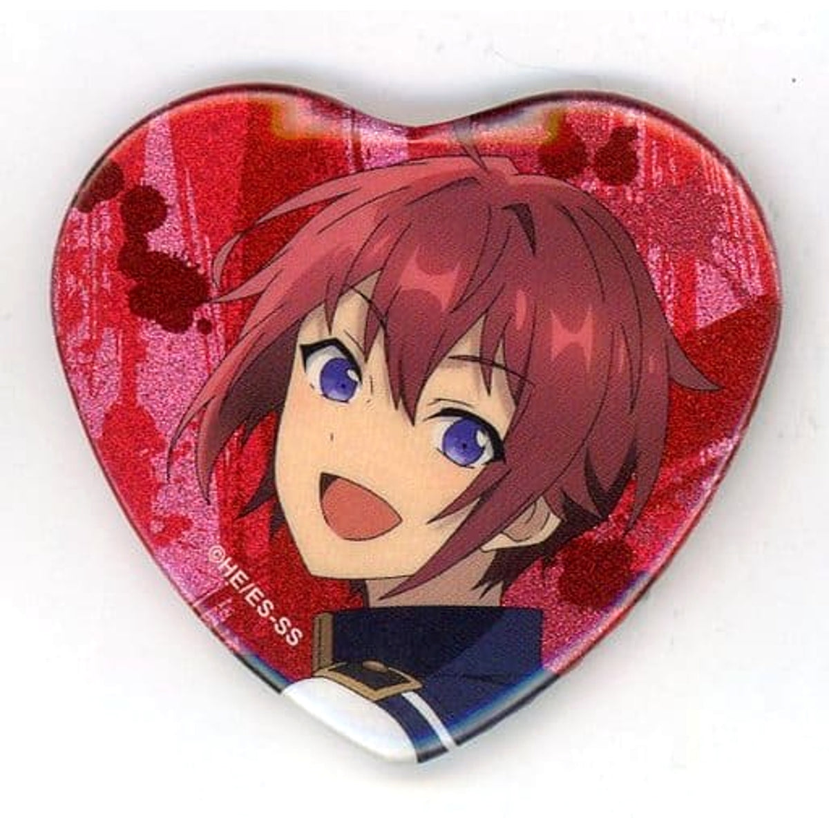 Ensemble Stars! Tsukasa Suo Heart-Shaped Glitter Can Badge Starry Stage 3rd Limited Buttons [USED]