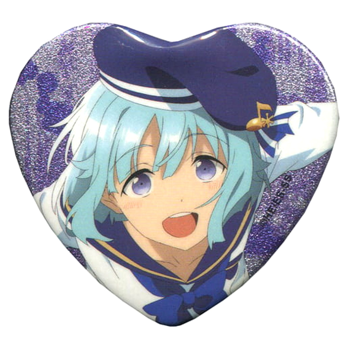 Ensemble Stars! Hajime Shino Heart-Shaped Glitter Can Badge Starry Stage 3rd Limited Buttons [USED]