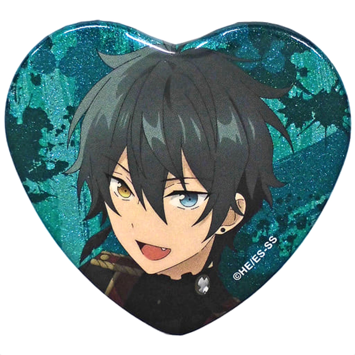 Ensemble Stars! Mika Kagehira Heart-Shaped Glitter Can Badge Starry Stage 3rd Limited Buttons [USED]