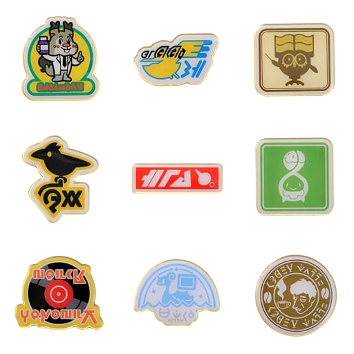 Pokemon Skwovet & Others Pins Collection Company Logo Pokemon Center Limited All 9 Types Set Pins [USED]