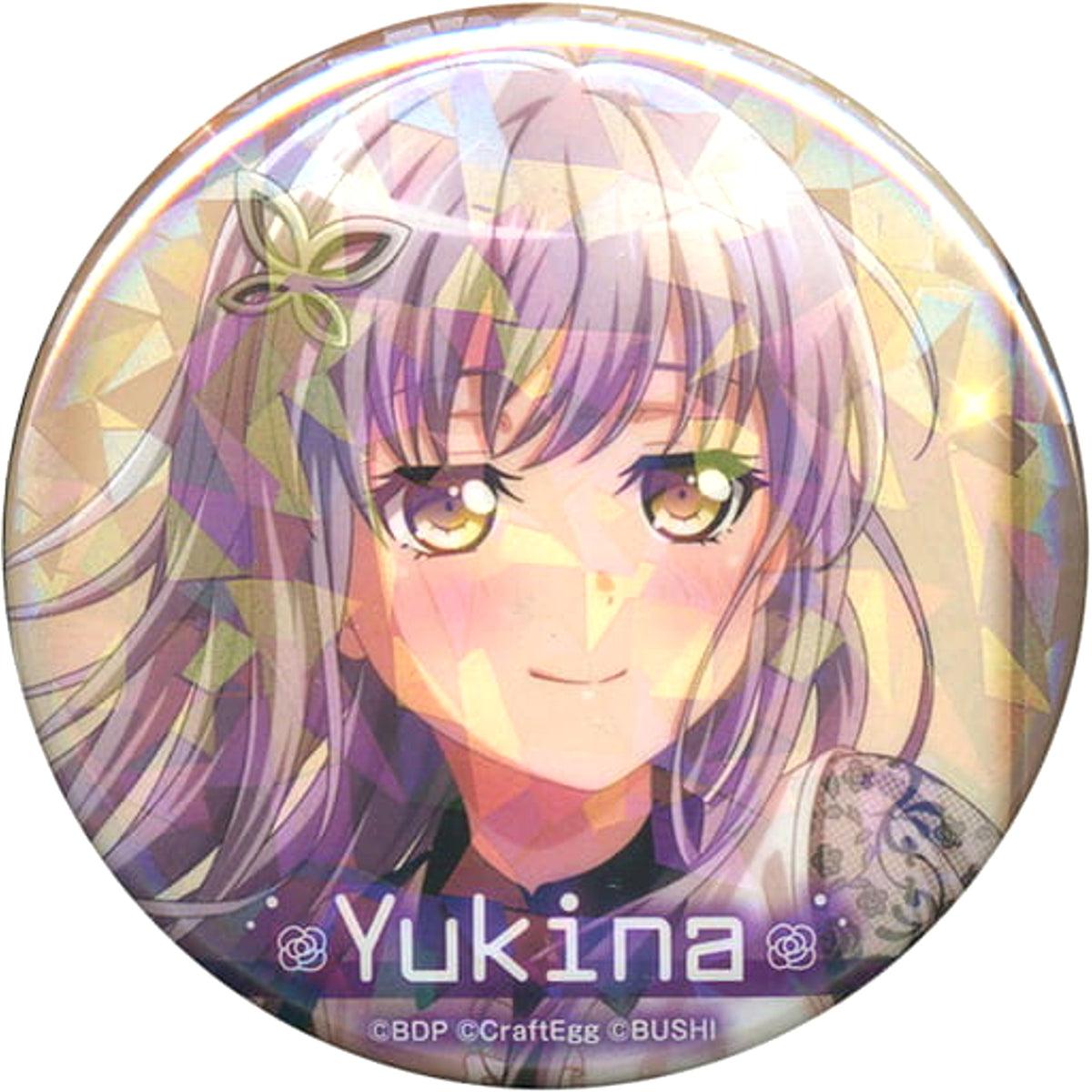 Bang Dream! Girls Band Party! Yukina Minato Trading Can Badge Hologram Ver. Buttons [USED]