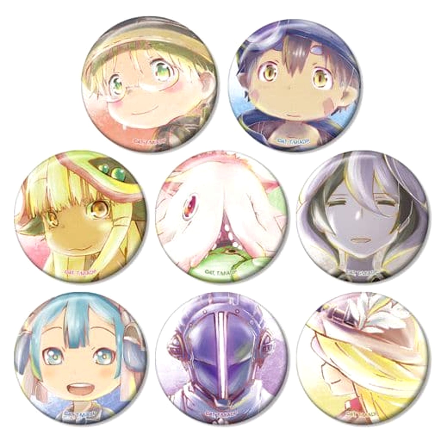 Made in Abyss: Dawn of the Deep Soul Riko & Others Ani-Art Trading Can Badge All 8 Types Set Buttons [USED]