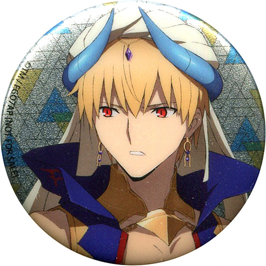 Caster Gilgamesh Blu-ray DVD Fate/Grand Order Absolute Demonic Front Babylonia Vol. 1-2 Animate Bonus Metal Button [USED]
