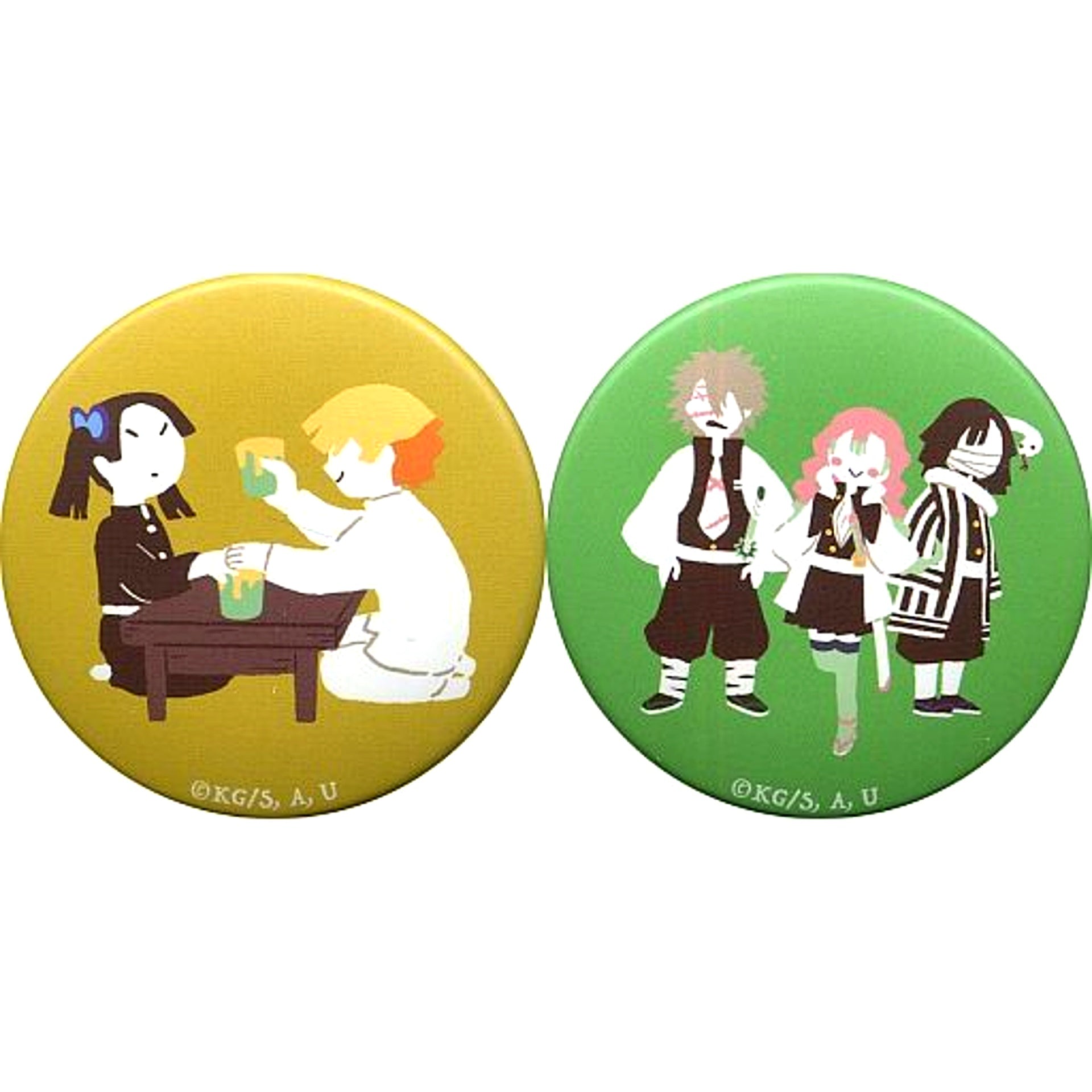 Zenitsu x Aoi x Shinazugawa x Kanroji x Iguro C Yuru Palette Button Set Part 4 Demon Slayer [USED]