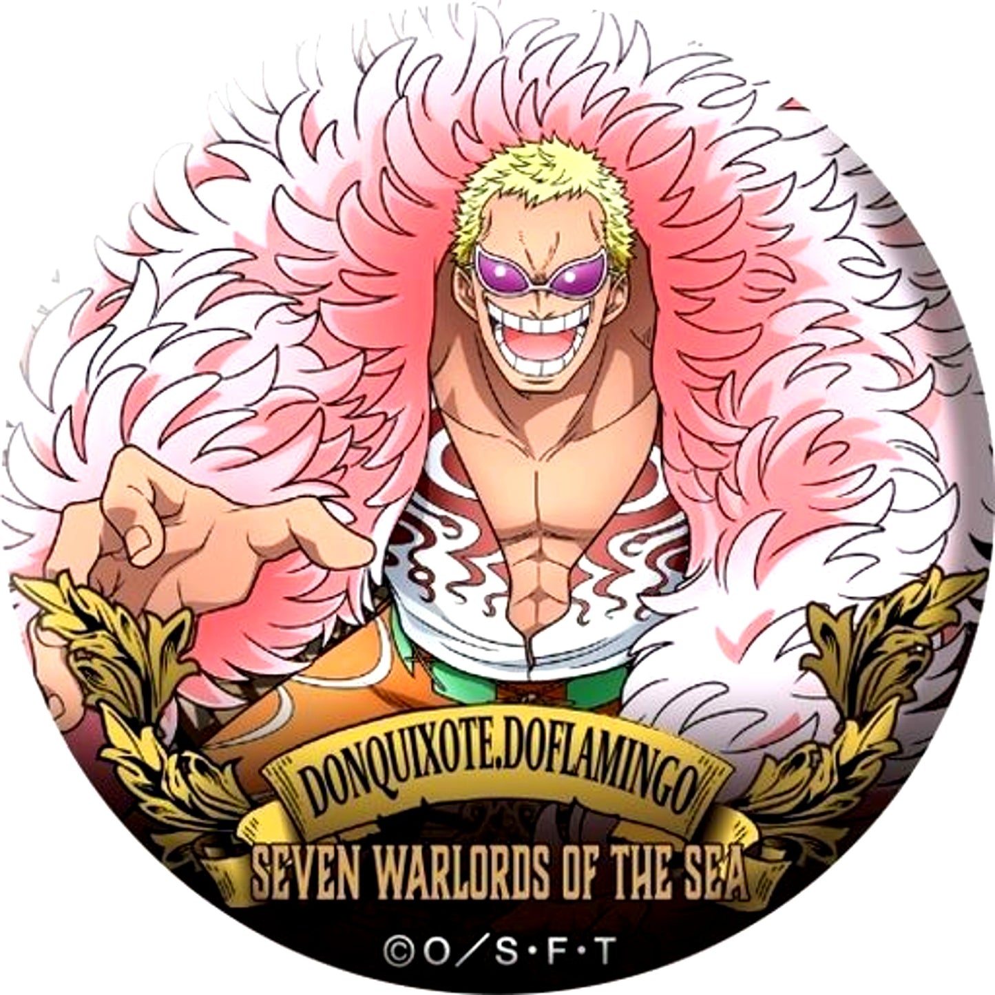Donquixote Doflamingo One Piece Ultimate Crew Vol. 2 Big Button [USED]