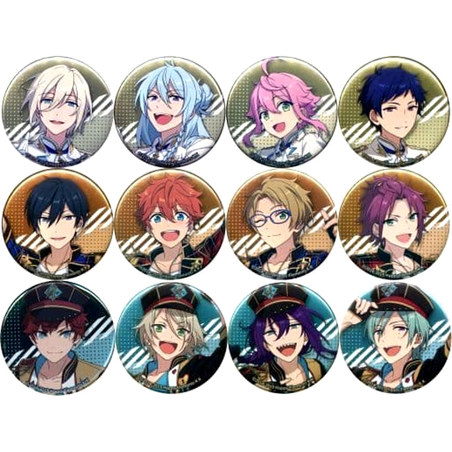 Eichi Tenshouin & Others Ensemble Stars!! All 12 Types Set Chara Badge Collection A [USED]