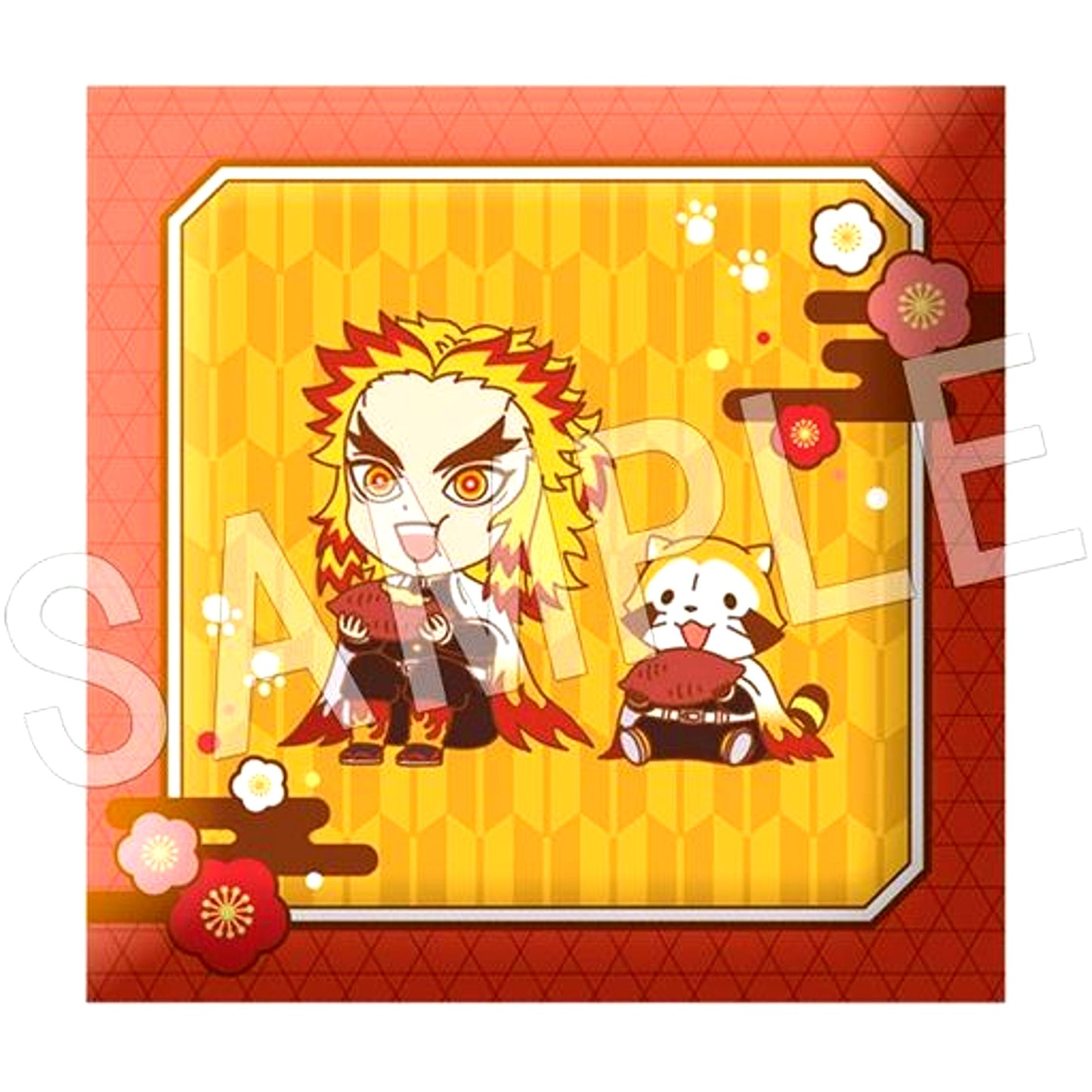 Kyojuro Rengoku Sweet Potato Ver. Demon Slayer: Kimetsu no Yaiba x Rascal Trading Cushion Badge BOX Purchase Bonus [USED]