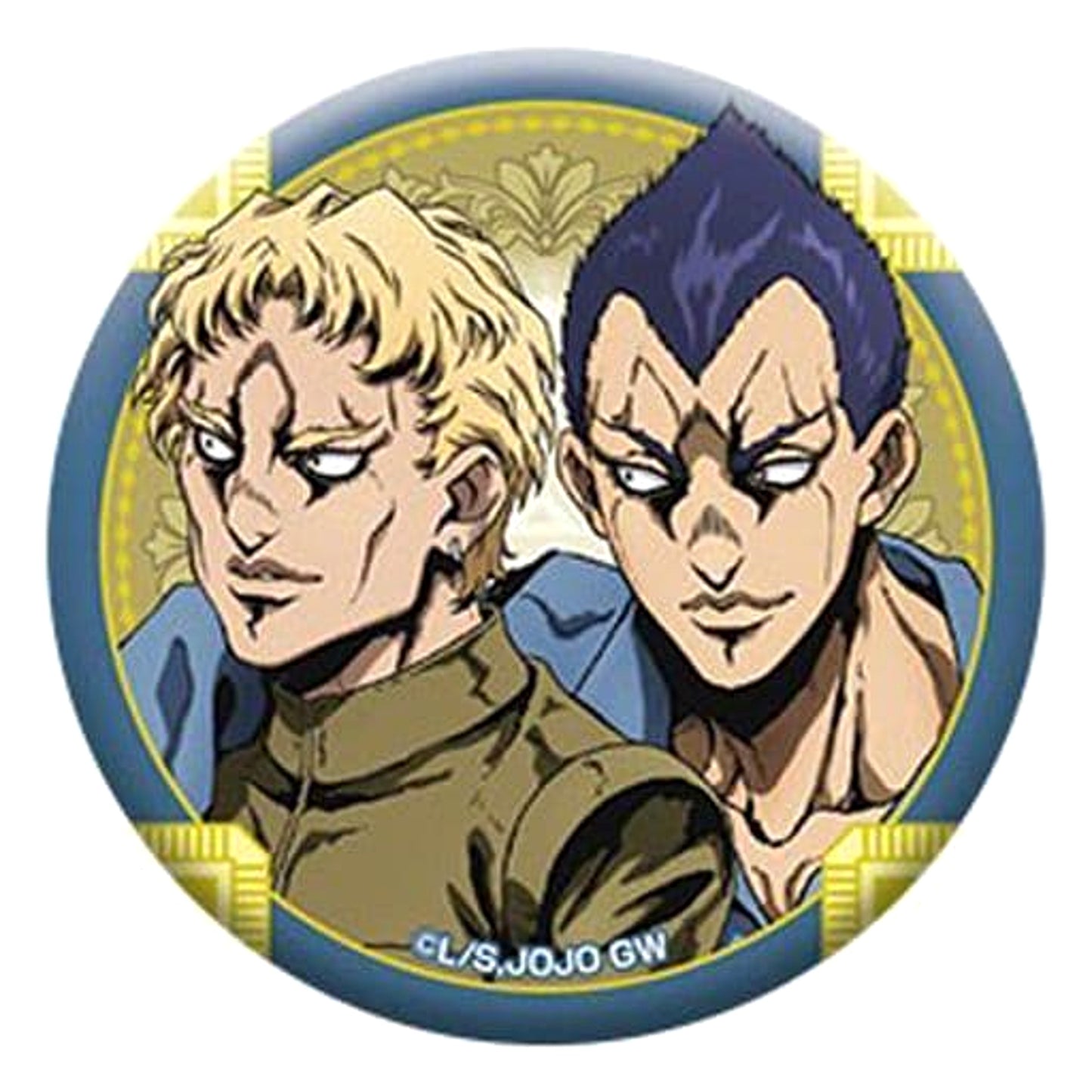 JoJo's Bizarre Adventure Part 5: Golden Wind Sorbet Gelato Newly Drawn Can Badge Collection Assassin Team AGF 2019 Limited Buttons [USED]