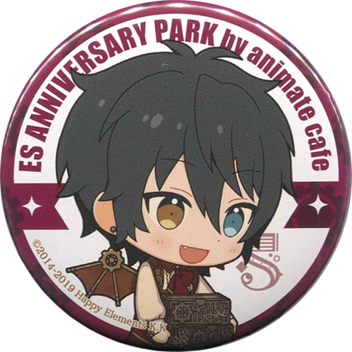 Ensemble Stars!! Mika Kagehira Trading Can Badge ES Anniversary Park Ver. Group C animate cafe Limited Buttons [USED]