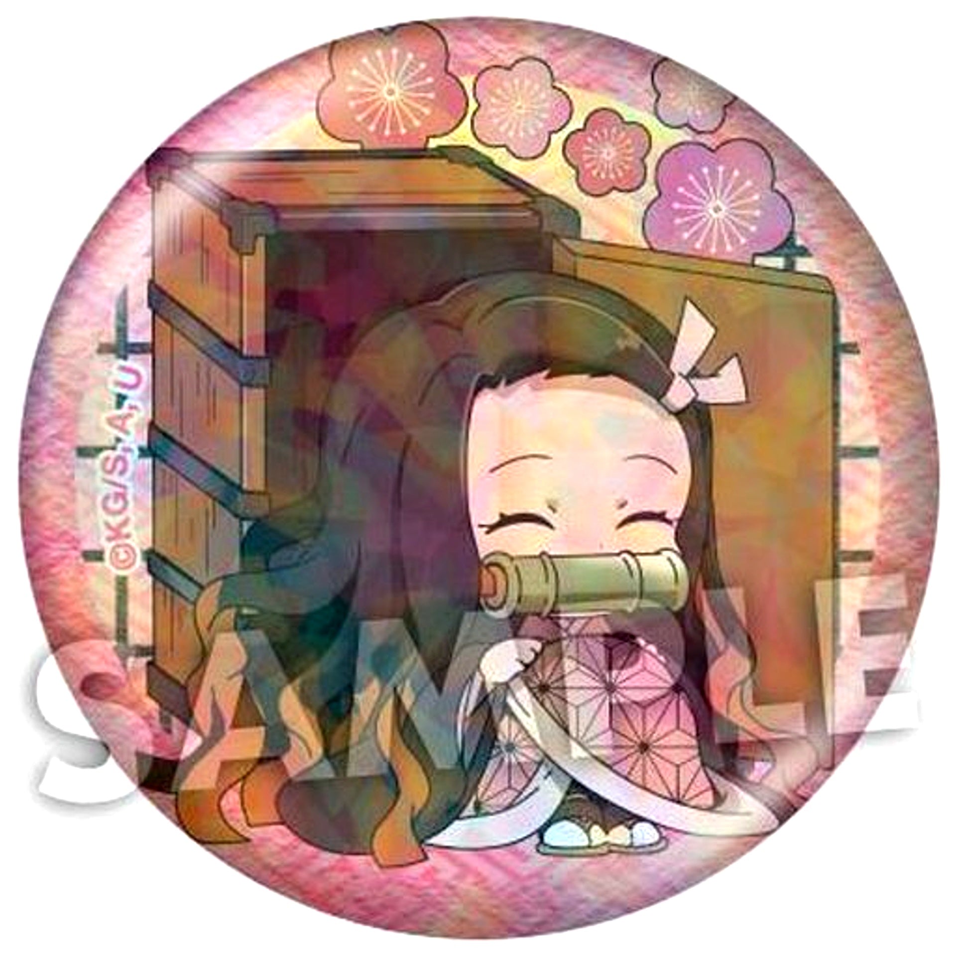 Nezuko Kamado Hologram Ver. Demon Slayer Deco! to Button Vol. 2 [USED]