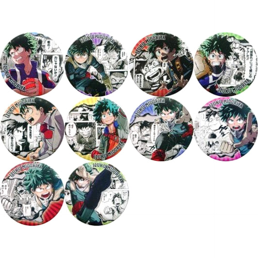 My Hero Academia Izuku Midoriya Heroes Collection Can Badge Set of 10 Buttons [USED]