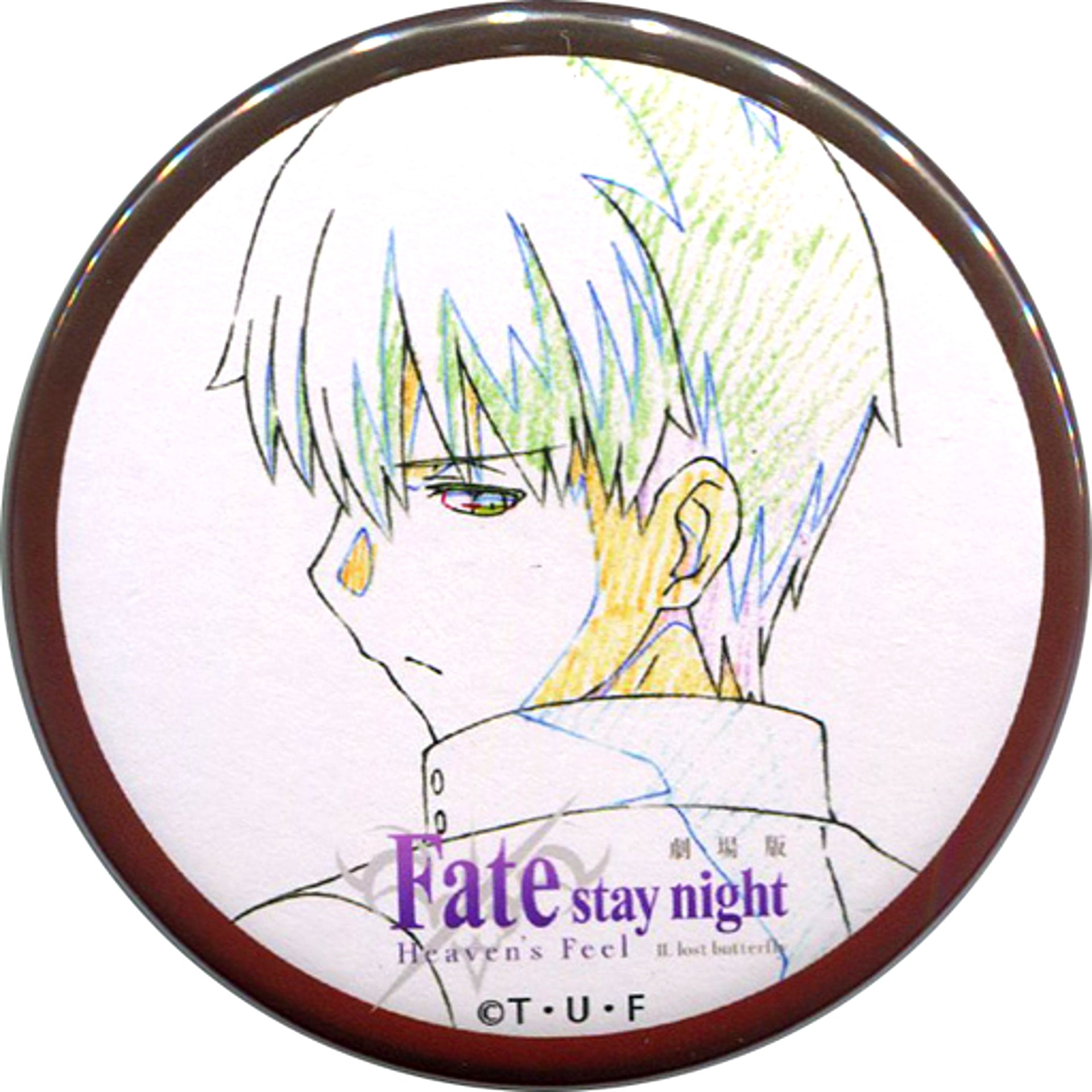 Gilgamesh Fate/stay night: Heaven's Feel Memorial Collection Original Picture Button II.Lost Butterfly Fate/Grand Order Fes. 2019 Chaldea Park Limited [USED]